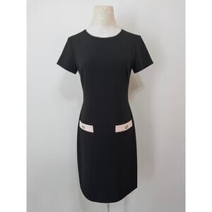 Tommy Hilfiger Women's 2 Sheath‎ Dress Black Cocktail VTG Audry Hepburn Inspired